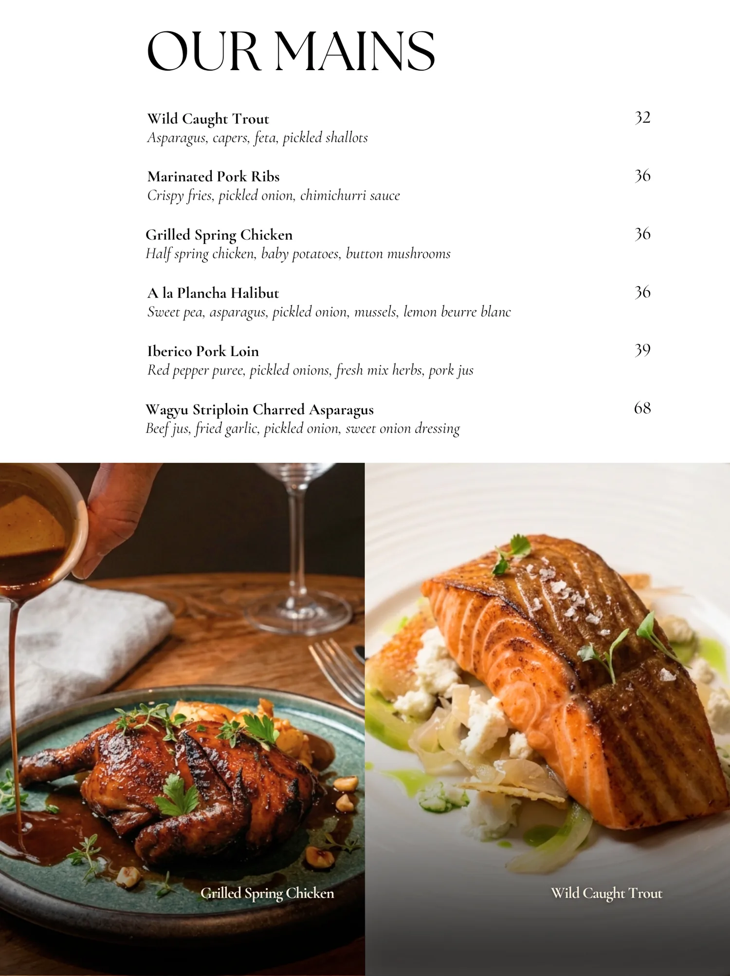 The Winery Siglap food menu — page 3