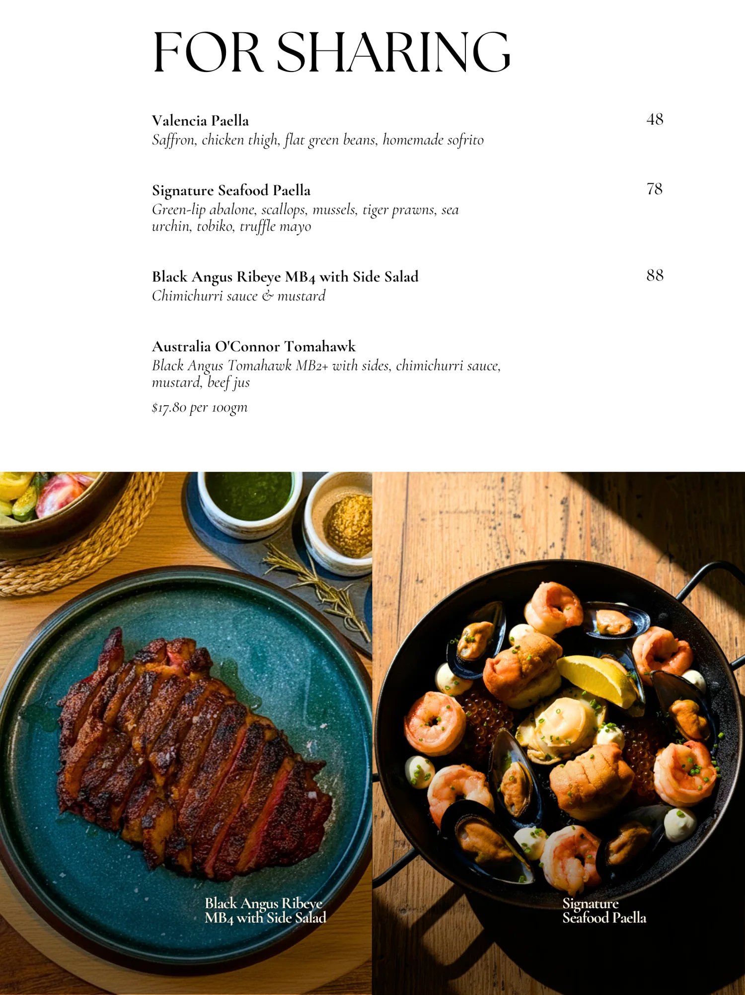 The Winery Siglap food menu — page 7